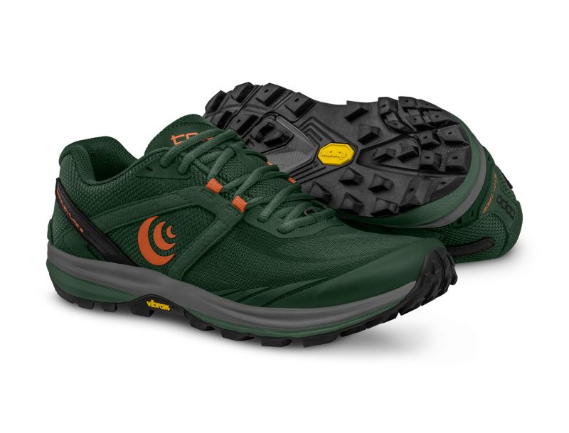 TOPO SHOES | TERRAVENTURE 3-Dark Green/Orange