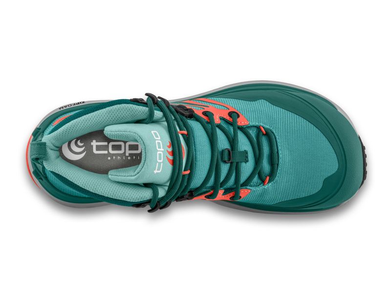 TOPO SHOES | TRAILVENTURE 2-Teal/Coral - Click Image to Close