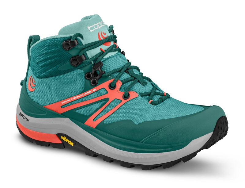 TOPO SHOES | TRAILVENTURE 2-Teal/Coral - Click Image to Close
