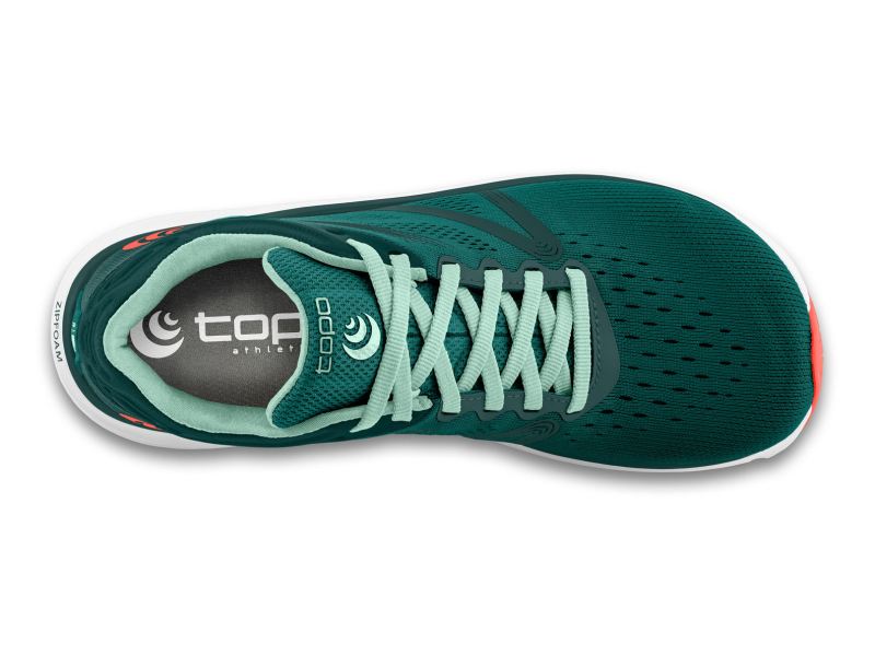 TOPO SHOES | MAGNIFLY 4-Emerald/Coral