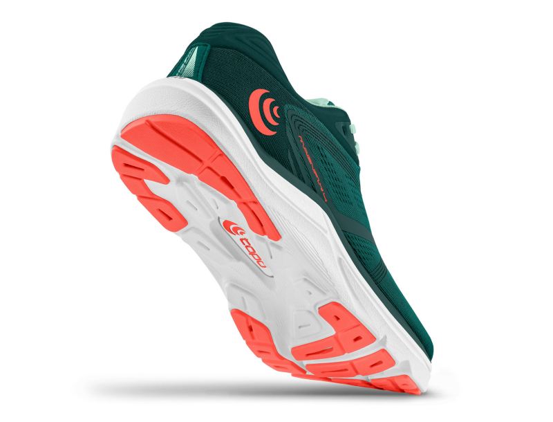 TOPO SHOES | MAGNIFLY 4-Emerald/Coral - Click Image to Close